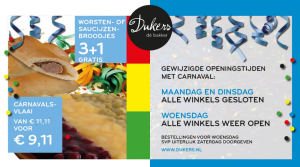 openingstijden carnaval 2019